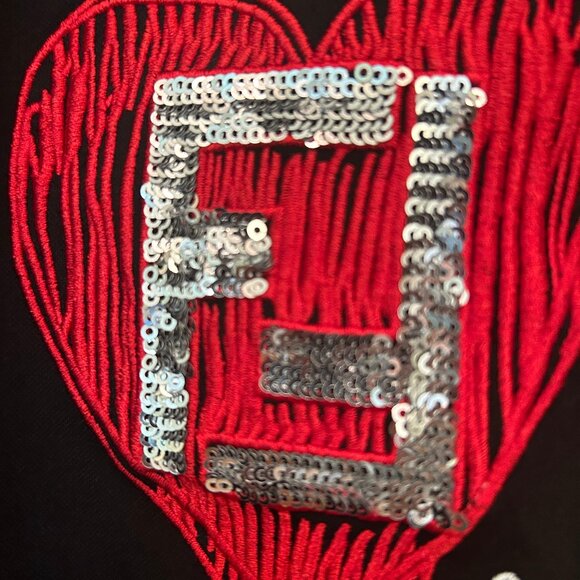 Fendi black/red short-sleeved mini polo dress sz M - Picture 4 of 9